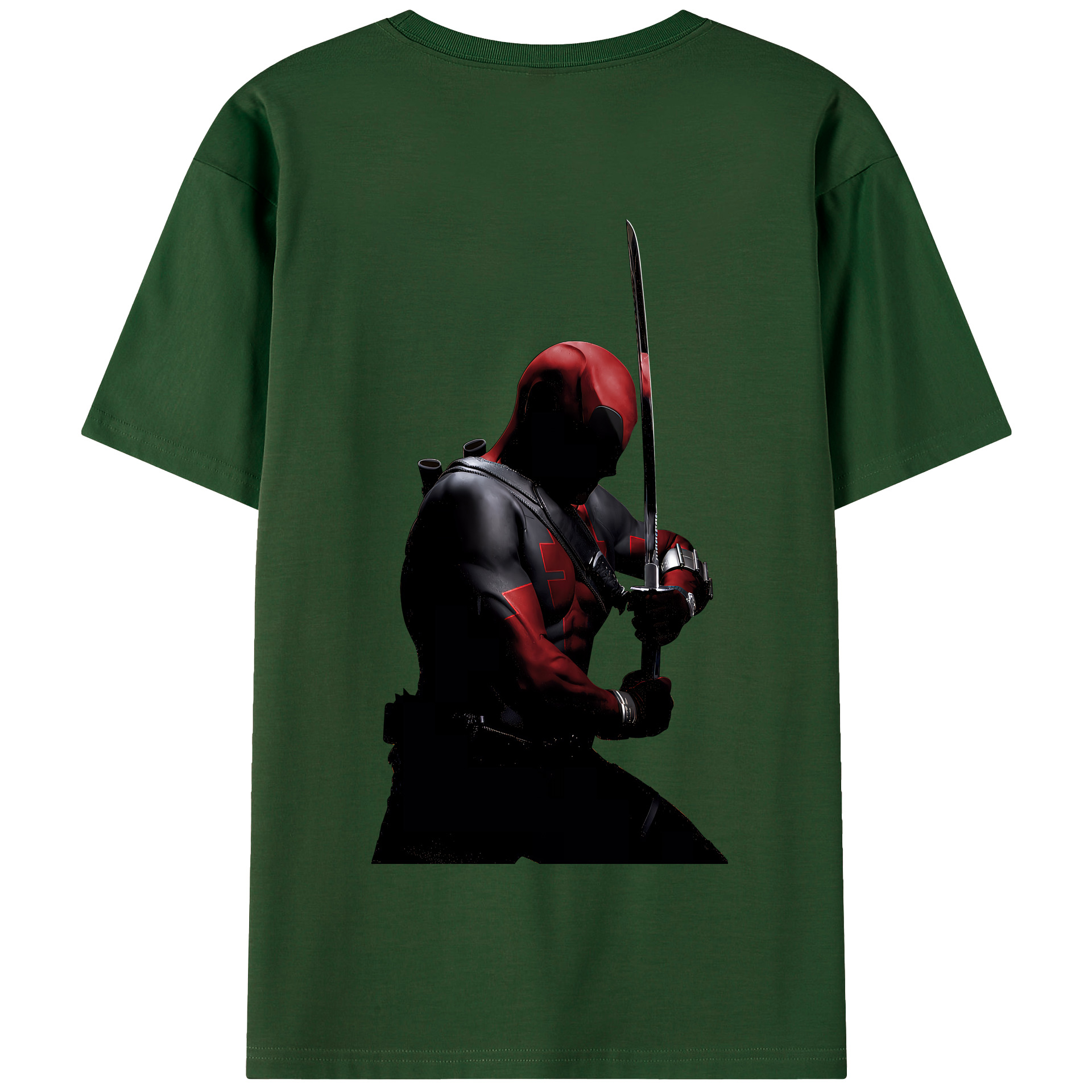 （画像用） Deadpool デッドプール 綿100％半袖Tシャツ（背面プリント）